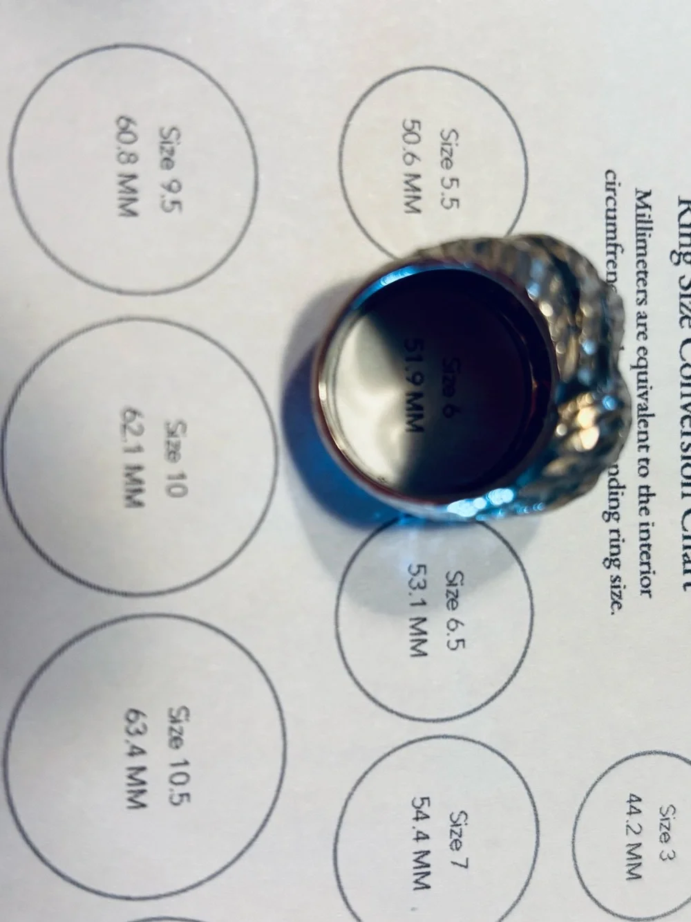 Silver  Statement Ring - Size 6